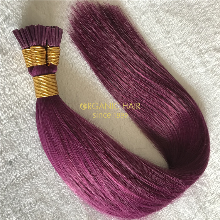 Human customized keratin itip hair extensions X194